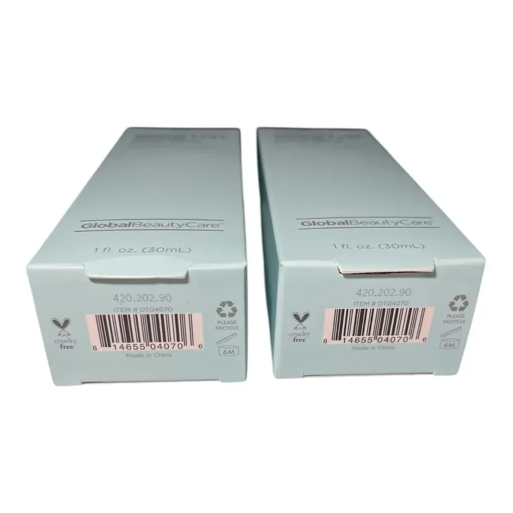 Set of 2 Global Beauty Care Smooth & Lift Collagen Facial Serum Hyaluronic Acid